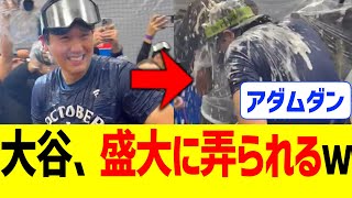 大谷翔平、シャンパンファイトで盛大に弄られる…！！！
