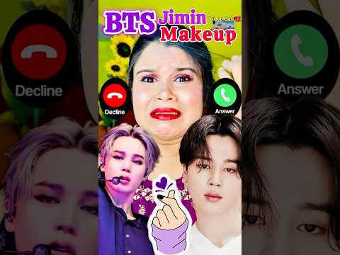 Video call with Jimin 😱 BTS 💜 #shorts #viral #trending #makeup #transformation #youtubeshorts