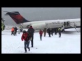 [FOOTAGE]Delta Airlines Plane Skids Off Runway at.