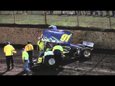 Sprintcars: Luca Cox Rollover - Toowoomba Speedbowl