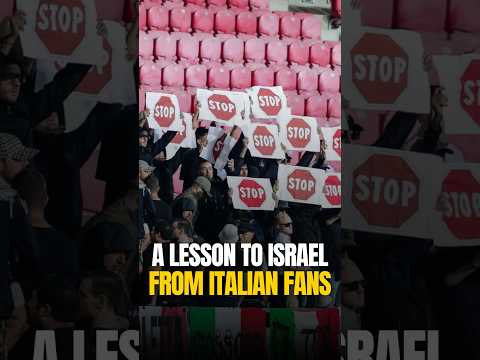 🇮🇹 Italian Fans Protested Israel! #football #italy #israel