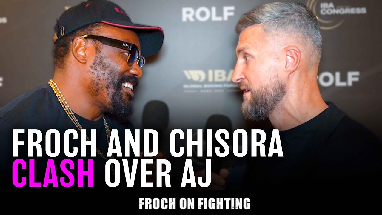 ‘Are you getting PERSONAL?’ Carl Froch and Derek Chisora in a HEATED debate over Anthony Joshua