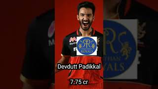 Mega Auction | Devdutt Padikkal #shorts #cricket #ipl #auction