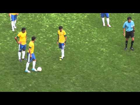 BRAZIL(3) vs BELARUS(1) - NEYMAR FREEKICK (2-1) @ OLYMPICS 2012