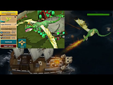 ROYAL FIREWORM MAX LEVEL 175 (PREMIUM DRAGON) and Defending Berk with it - Dragons: Rise of Berk