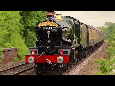 5043 Earl of Mount Edgcumbe at full speed through Widney Manor | The Shakespeare Express | 28/5/23