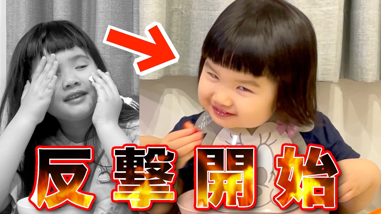 【豹変】喋り出した2歳児。姉への反撃が衝撃すぎた...