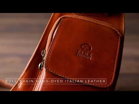 Light Brown Leather Sling Bag Crossbody Bag - The Monk  | Time Resistance Official Video