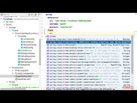 Microservices with Spring Cloud Configuring the Rating Service|packtpub com