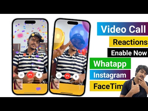 How To Enable FaceTime Reactions Video Call Whatsapp/Insta | How To Enable FaceTime Reactions iOS 18