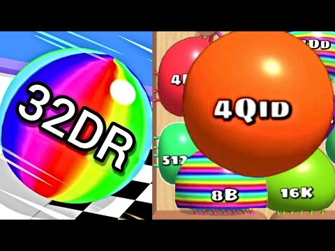 Ball Run 2048 Infinity Mode [512DQ] vs Blob Merge 3D [4QID] - New High Score #ballgamezone