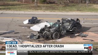 1 dead, 1 hospitalized after crash