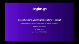 BrightSign Local Network Setup via Control Cloud