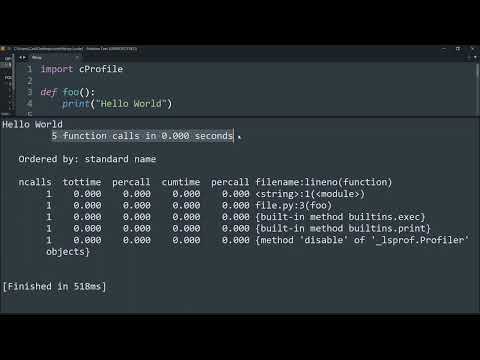 How To Do A Profile A Python Script