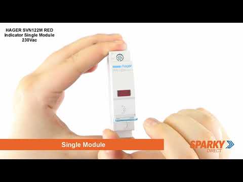 HAGER SVN122M | RED indicator single module | 230Vac