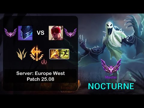 Nocturne Jungle vs Lee Sin - EUW Master - Patch 25.08