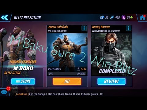 Marvel Strike Force M'Baku Sure 2 Win Blitz