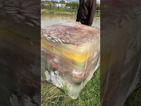 Giant ice block for the polar bears 🐻‍❄️