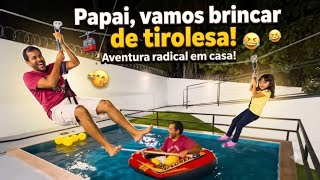 FIZEMOS UMA TIROLESA NO QUINTAL 