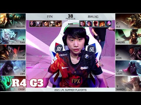 LNG vs FPX - Game 3 | Round 4 LPL Summer 2021 playoffs | LNG Gaming vs FunPlus Phoenix G3