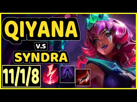 SHOWMAKER (QIYANA) vs SYNDRA - 11/1/8 KDA MID CHALLENGER GAMEPLAY - KR