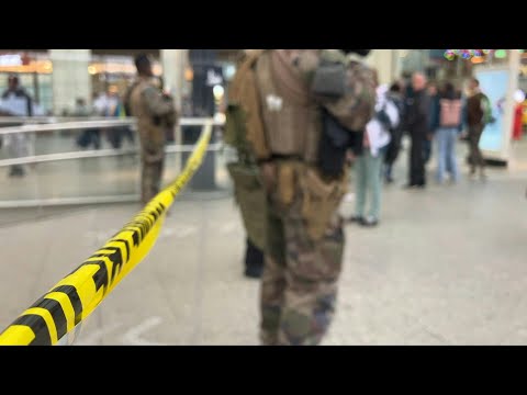 Images from the Gare de Lyon train station in Paris after a stabbing attack | AFP