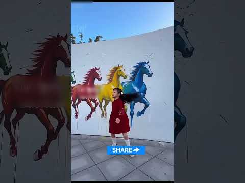 🎨😱 رسم بشعره بدل الفرشاة... والنتيجة أذهلت الجميع! #shorts #viralvideo