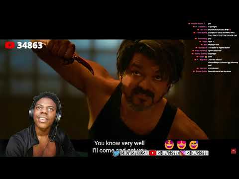 I SHOW SPEED REACTING LEO TRAILER🤣🔥- SPEED REACTING TO VIJAY 🔥HD