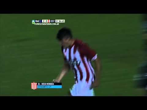 Gol de Mendoza. Racing 2 - Estudiantes 1. Liguilla Pre-Libertadores 2015. FPT.