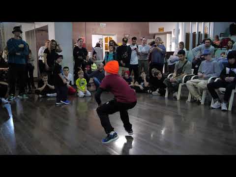 до 9 лет bboy Динозавр vs FastFoot - "ALL OPTION" break dance battle