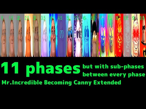 Mr.Incredible Becoming Canny (11 phases) but with sub phases between every phase
