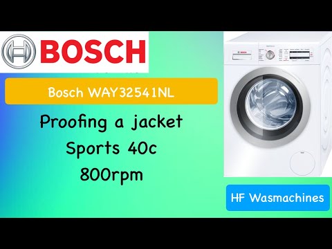 Bosch HomeProfessional WAY32541NL - Proofing a jacket (Full cycle)