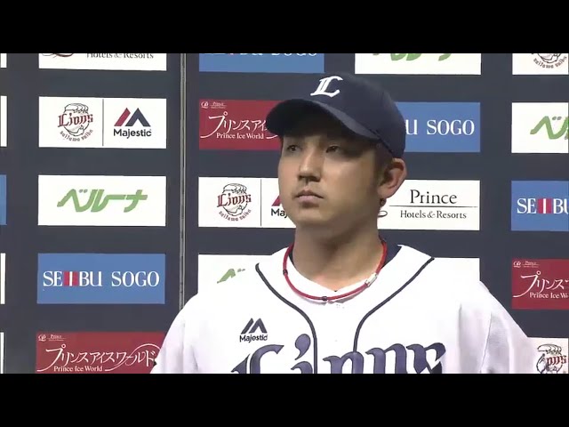 ライオンズ・野上投手・坂田選手ヒーローインタビュー 2016/4/6 L-F