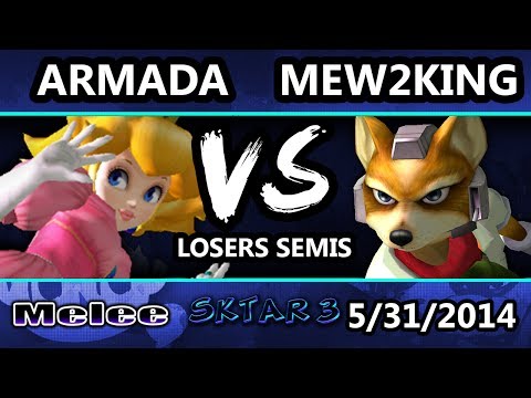 SKTAR 3 - Armada (Peach) Vs. Mew2King (Sheik, Fox) - Losers Semis