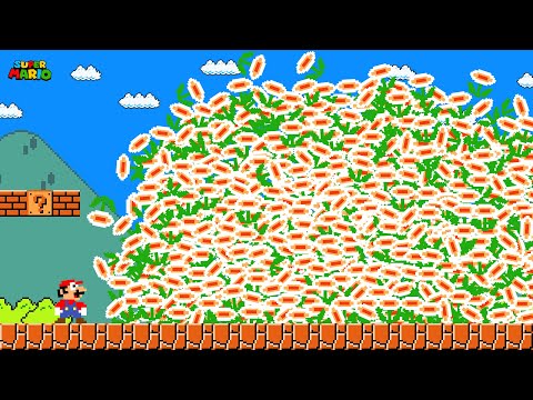 If Mario Collect 999 Fire Flower tried to beat Super Mario Bros.?