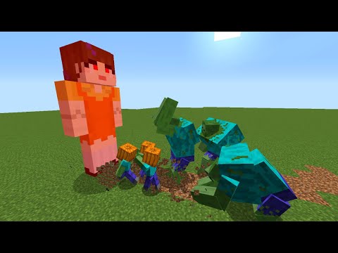 Minecraft Squid Game Doll VS Mutant Beasts (Mod Download in Description)