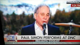 Paul Simon sings in Sanders