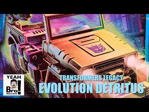 Transformers Legacy Evolution deluxe Detritus 4K video review. Mercenary Detritus and bring on hound
