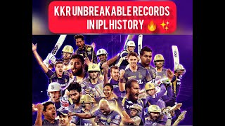 ✨KKR Top 5 Unbreakable records in IPL History 🔥✨#short#tataipl2022#kkr #iplrecords
