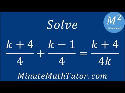 Solve (k+4)/4+(k-1)/4=(k+4)/4k