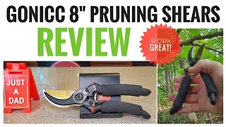 Review Gonicc 8" Professional Premium Titanium Bypass Pruning Shears