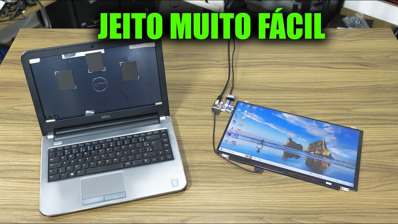 COMO TRANSFORMAR A TELA DE NOTEBOOK ESTRAGADO EM MONITOR