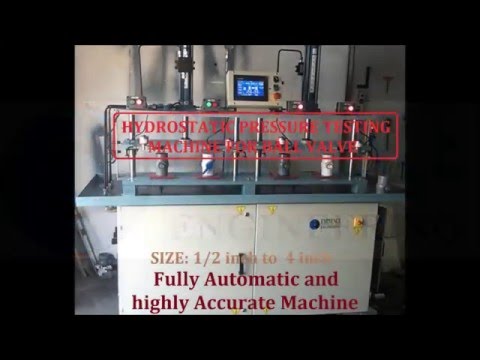 Ball Valve Hydrostatic Pressure Testing Machine