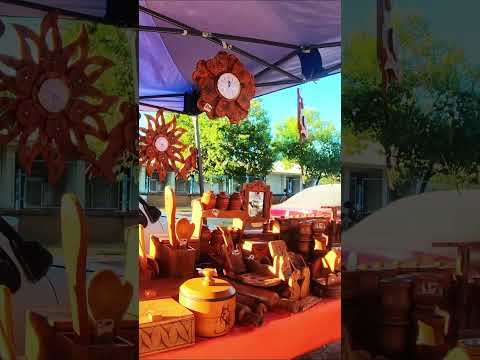 🪵✨ Beautiful Wooden Crafts at a Local Fair | Argentina