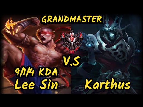 SN Shernfire (LEE SIN) vs KARTHUS - 9/1/4 KDA JUNGLE GAMEPLAY - NA Ranked GRANDMASTER