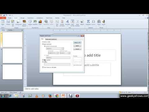Microsoft PowerPoint 2010 Footer with Confidential Clause Page number
