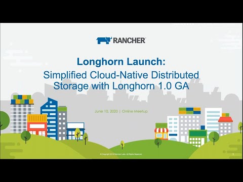 June 2020 Online Meetup - Simplified Cloud Native Distributed Storage with Longhorn