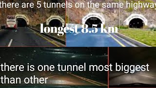 there are 5 tunnels in the same road 1 tunnel is very big than other tunnels its longest 8.5 km