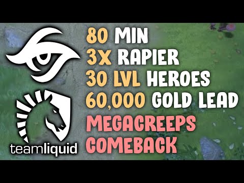 SECRET vs LIQUID — 80 min Megacreeps COMEBACK + 65,000 gold lead