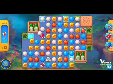 Fishdom. 8883 level no boosters and diamonds. 12 moves